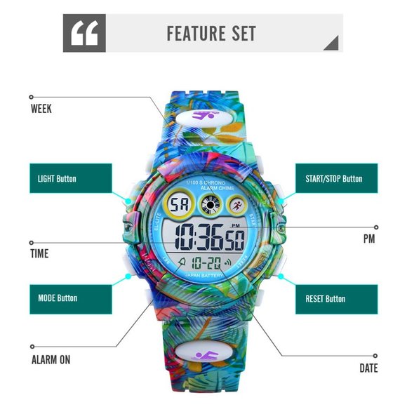 Waterproof Sports Digital Watches for Boys Girls